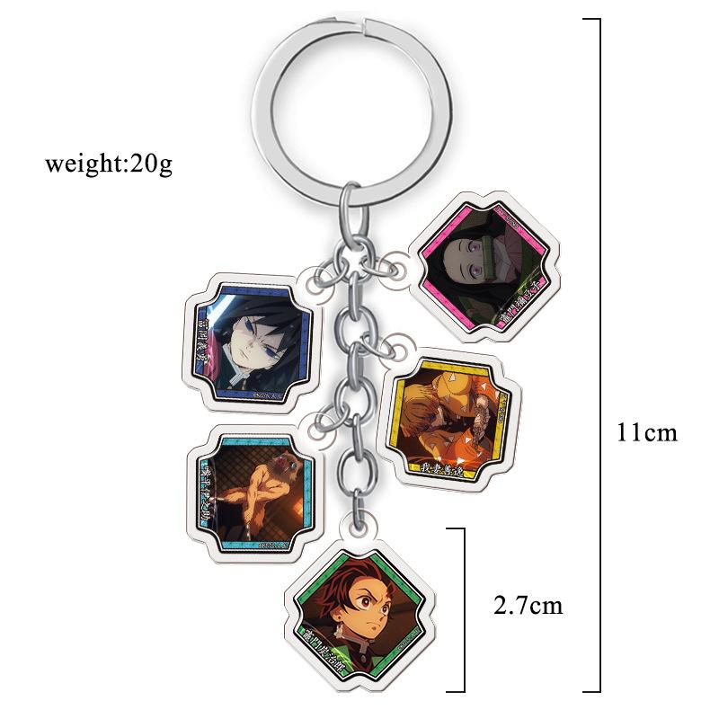 Anime Demon Slayer Acrylic Keychain Transparent Charm Manufacturer Direct Supply Multiple Styles Bulk Custom Beautiful Design