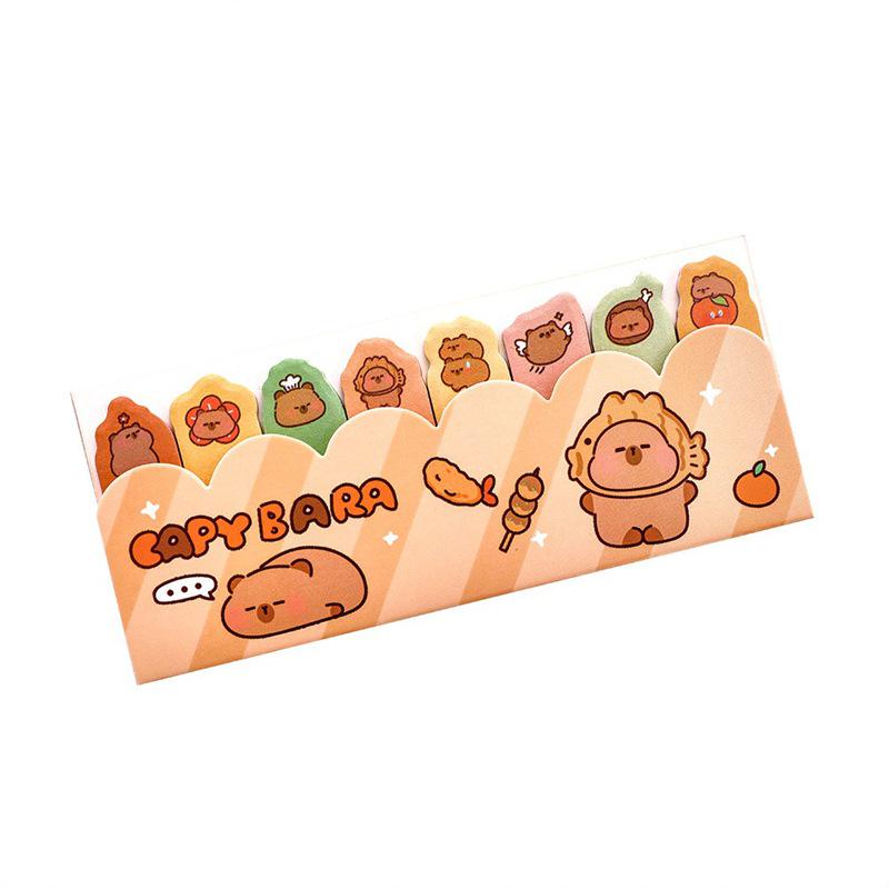 Cartoon Capybara Sticky Notes for Students - Cute Index Marker Stickers