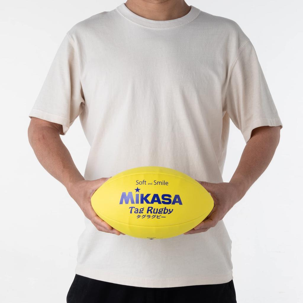 Mikasa Smile Tag Rugby Size 4 School Certified by the Japan School Physical Education Research Sponge Recommended internal pressure Yellow Ball,