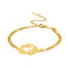  Classic Buddhism Lotus Flower Bracelets Stainless Steel Chain Lucky Yoga Amulet Bracelet Charm Birthday Jewelry Gifts
