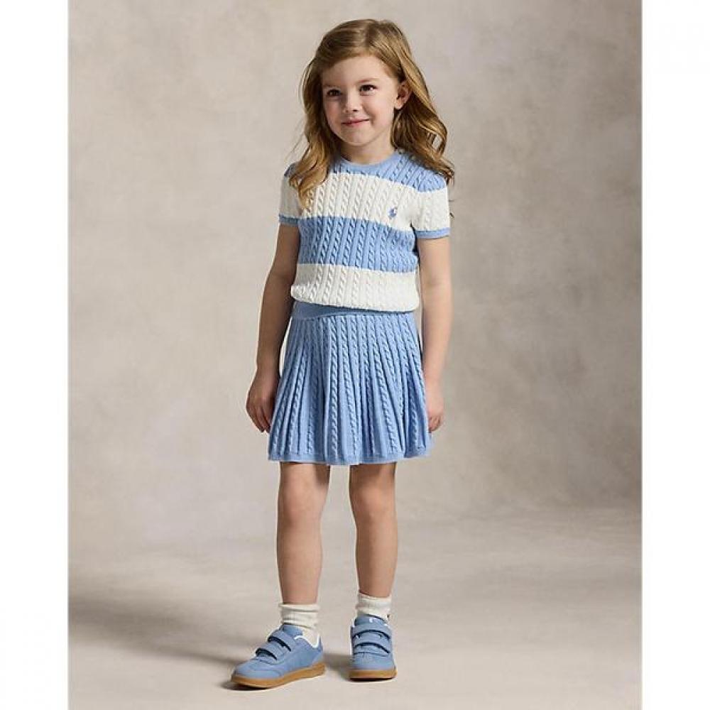 Polo Ralph Lauren Girls Mini Cable Cotton Sweater And Skirt 2 6 Years 2