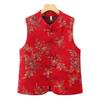 Stylish Chinese-Style Embroidered Vest for Middle-Aged and Elderly Women