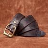 Cintura da Uomo Ispessita Vera Pelle Conciata al Vegetale Pieno Fiore Pelle Bovina Retrò Personalità Trendy Intagliata Versatile Cintura per Jeans da Uomo