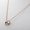 Heart Pendant Clavicle Chain Necklace - Titanium Steel Fashion Jewelry for Women