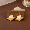Cute Interest Cup Book Kitty Pendant Earrings Fashion Cartoon Enamel Cat Dangle Ear Jewelry Party Gifts For Women Girls