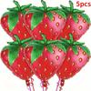 5 Pieces Strawberry Foil Balloons Birthday Party Decorations Summer Fruit Party Wedding Festival Decorations Balloons Gifts