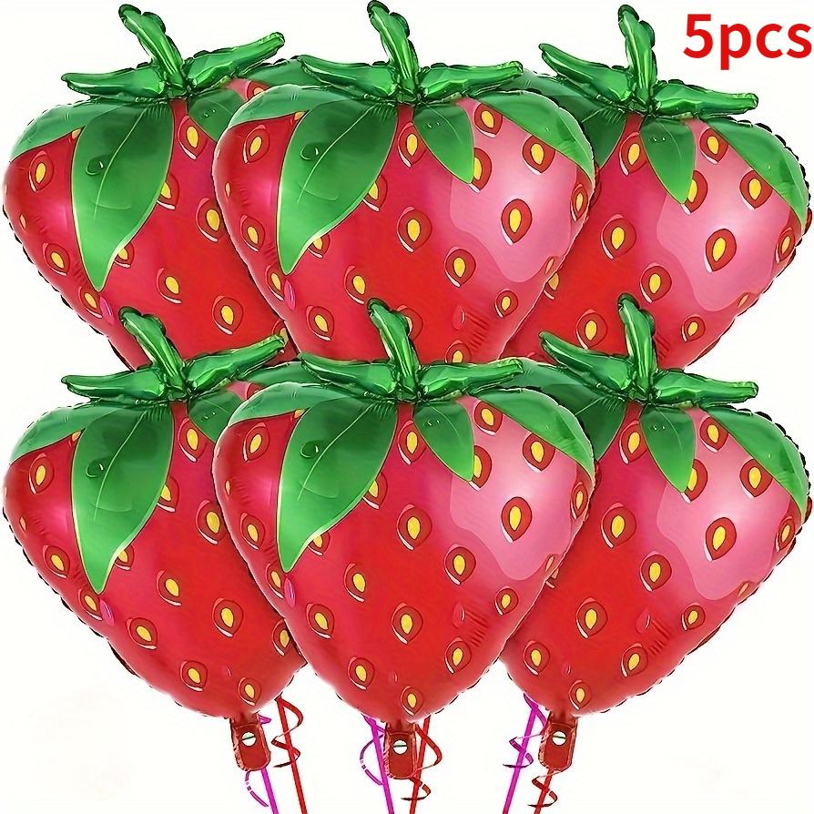5 Pieces Strawberry Foil Balloons Birthday Party Decorations Summer Fruit Party Wedding Festival Decorations Balloons Gifts Other