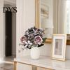 Silk Flower Bouquet Artificial Rose Flowers for Wedding Bridal, Fake Bridal Home Decoration And Photography Props, Realistic Art Craft Accessories