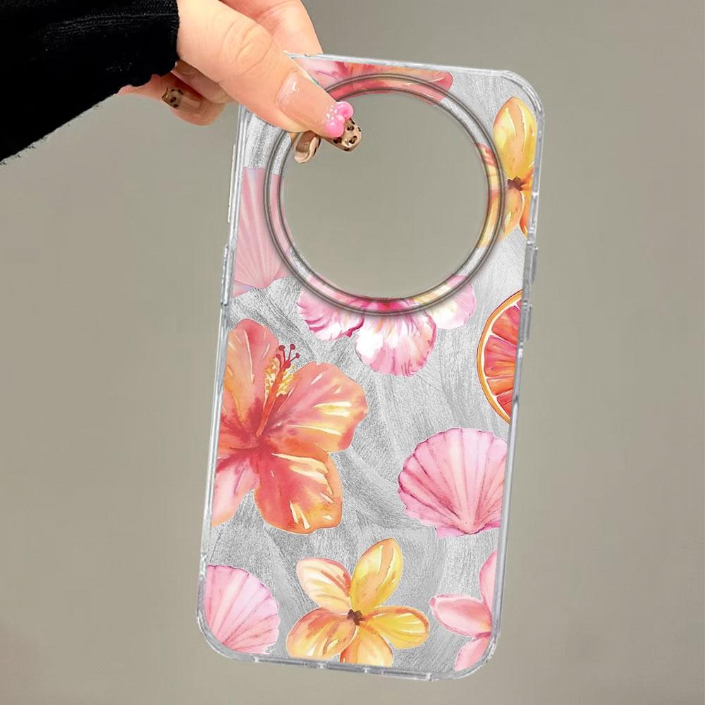 

Pink Lily Flower Hard Back Print for Honor 400 Lite 200 Pro X9c X7c X8b X9b X8c X9a 90 Smart X6c X6 X7b X8a X7d Phone Case Cover Honor 200 Lite