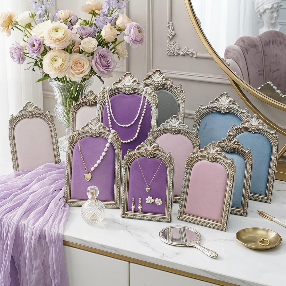 Velvet Lining Jewelry Storage Rack Necklace Display Holder  Photography Prop