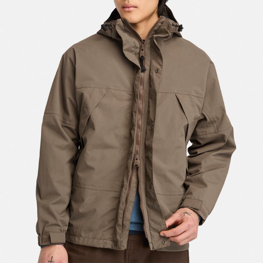 Timberland Outdoor Fashion Comfortable Waterproof Windproof Breathable Jacket Men Jacket Chocolate A68XF-BK0