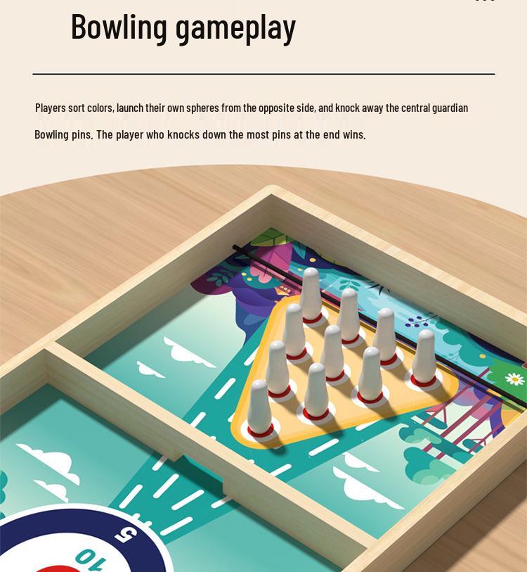 Children's Wooden Bounce Connect Four: Parent-Child Interactive Chess Game for Early Education and Strategic Thinking
