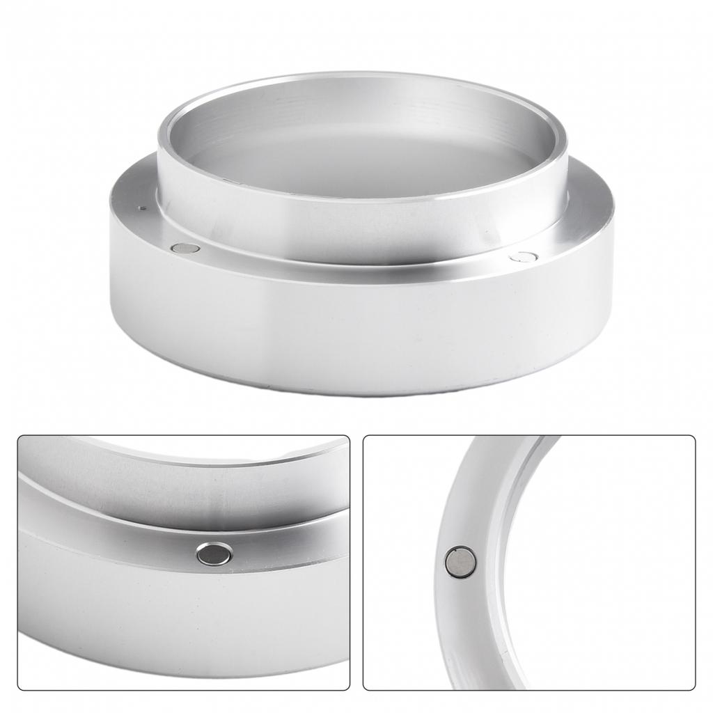 Coffee Dosing Ring Basket Portafilter Silver Black Color