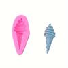 1-Pack Silicone Ice Cream Cone Mold for Baking and Fondant, Uncharged Manual DIY Cake Decorating Tool for Birthday