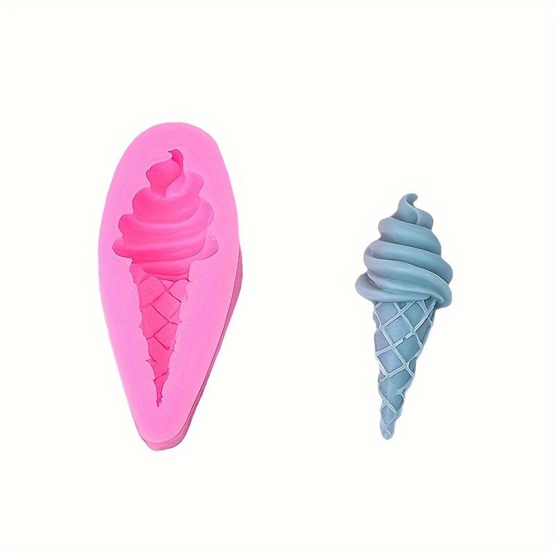 1-Pack Silicone Ice Cream Cone Mold for Baking and Fondant, Uncharged Manual DIY Cake Decorating Tool for Birthday