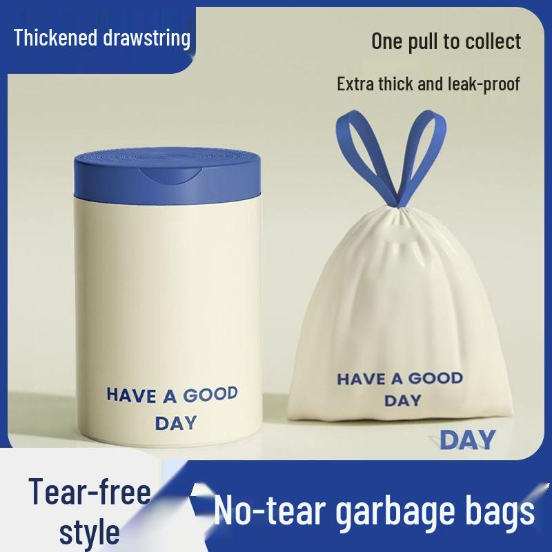 Shin-chan Extra Thick Drawstring Kitchen Trash Bags - Large, Durable, and Handheld