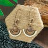 Boho Vintage Coffee Color Dangle Earrings for Women Geometric Tribal Style Tassel Eardrop Party Decors Daily Wear Gift Versatile