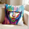 Pop Artist L-Lady Gaga  Pillow Case Square Double-Sided Sofa Cushion Cover Bedroom Bedside Pillow