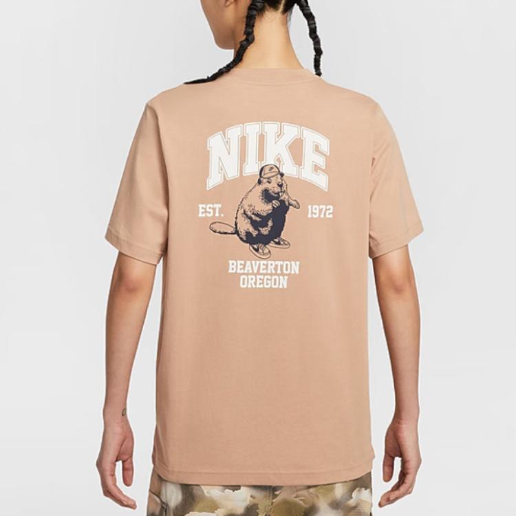Nike Nsw Tee Retro Gcel Pullover Simple Comfortable Short Sleeve T-Shirt Women Tops Khaki IH0826200