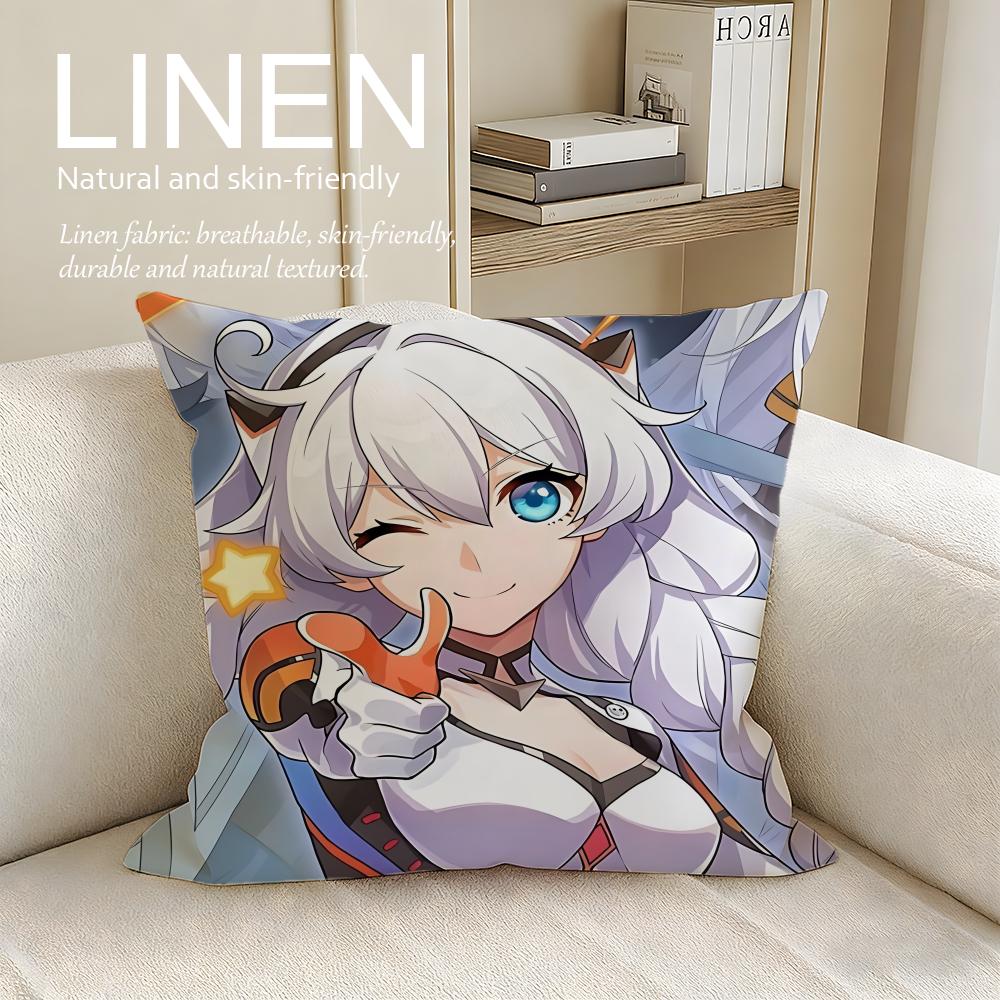 Game HHonkai Star Rail Cushion Cover Pillowcase Set Pcs x x Breathable Washable Sofa Cushion Cover