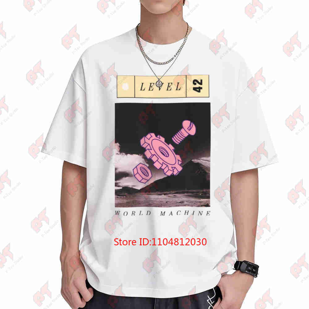 World Machine Album Level 42 Band Short Sleeve Tee 100% Cotton T-Shirt