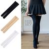 1Pair Trendy Velvet JK Long Socks Solid Color Widen Over Knee Stockings Lengthen Cosplay Uniform Knee Socks School Uniform