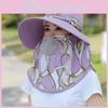 Sun Hat For Women Large Brim With Neck Cover Breathable Summer Sun Protection