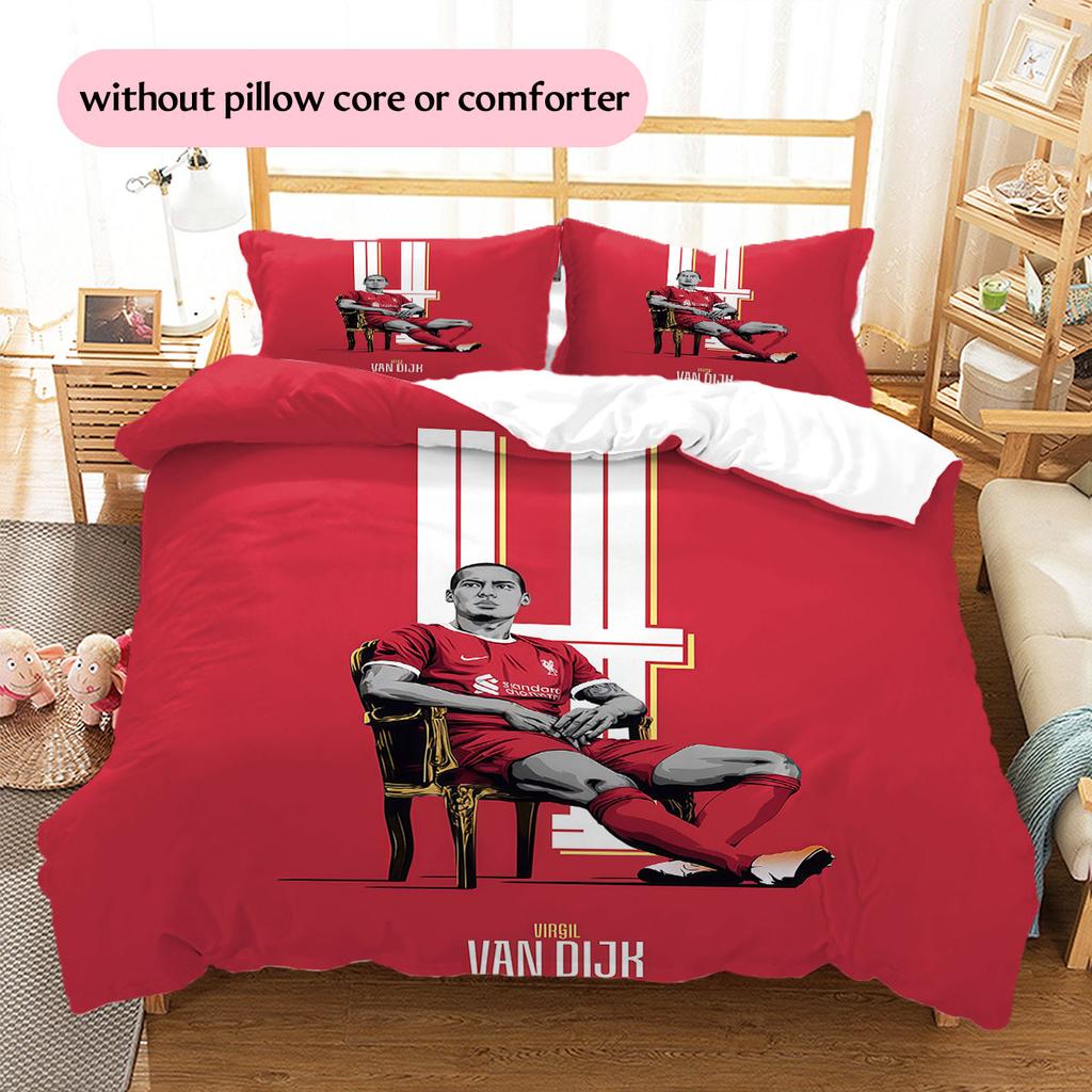 Biancheria da letto con motivo Van Dijk Decorazione per la casa Regalo di compleanno (1 * copripiumino + 2 * federa, senza nucleo),merchandising per fan.