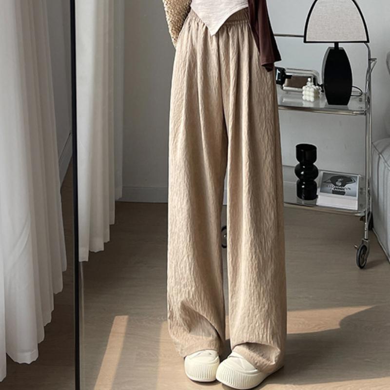 Women's Spring and Summer New Style Small High-waisted Ice Silk Wide-leg Yamamoto Pants