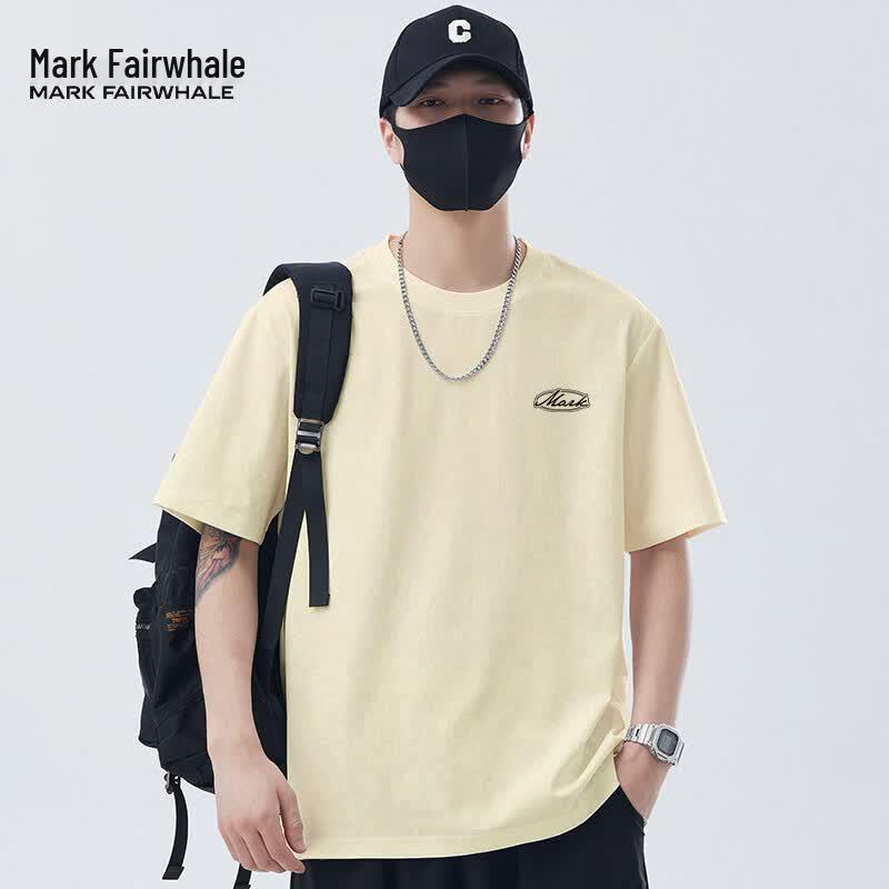 Mark Fairwhale Men s Summer Loose Fit Pure Cotton T-Shirt M