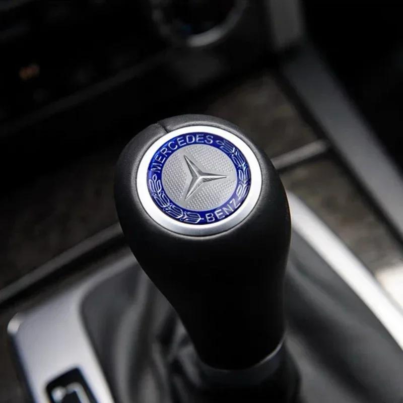 Neu Für Mercedes Benz Auto Schalthebel Dekoration Schalthebelkopf Emblem Aufkleber Für Mercedes Benz AMG W204 W205 W203 W211 W212 W213