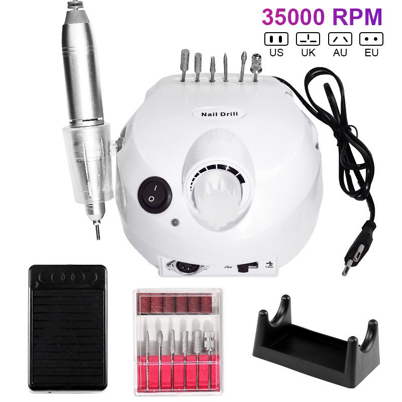 202 Nail Drill Machine 35,000 RPM - Lightweight Nail Grinder for Manicure and Removal