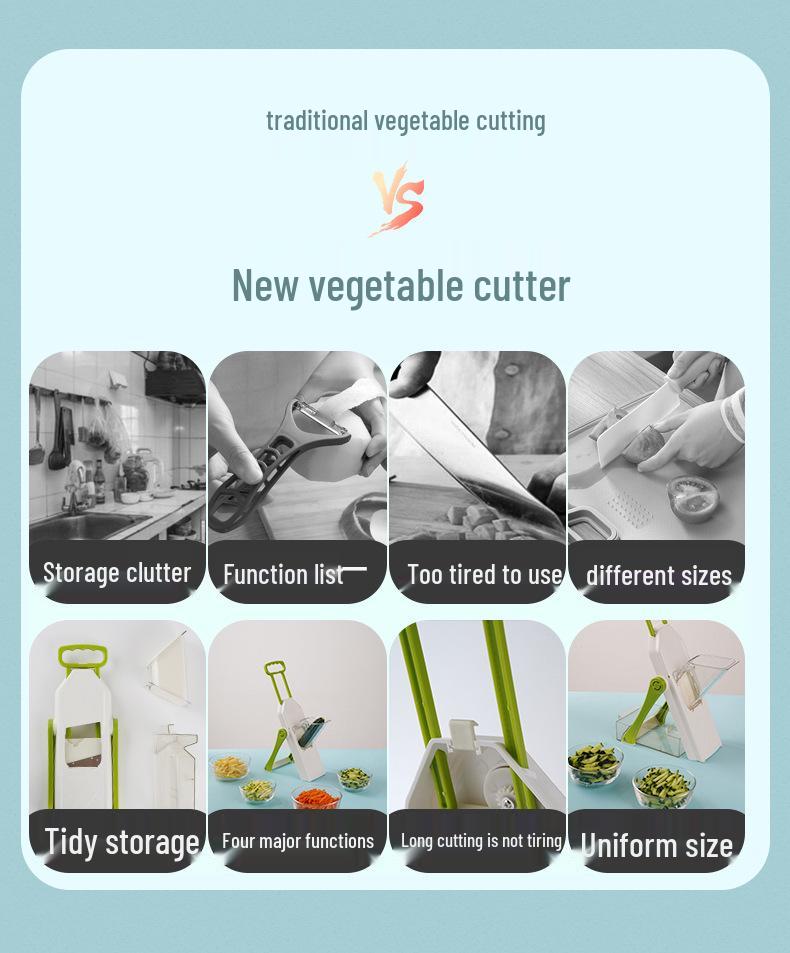 Multifunctional Kitchen Vegetable Cutter & Slicer Press-type Shredder Grater