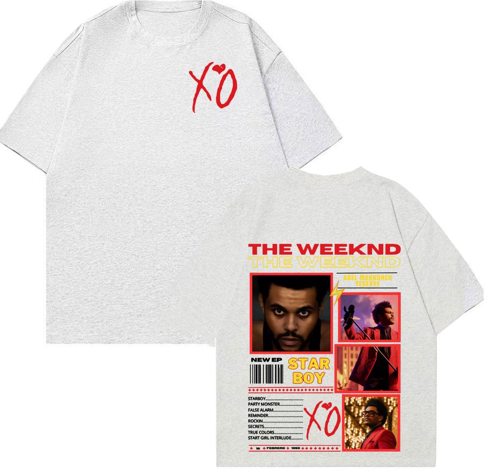 Rapper The Weeknd Xo Album Tour 2025 Grafické tričko Pánská móda Hip Hop Punk Street Trička Ležérní Bavlněné Oversized Tričko