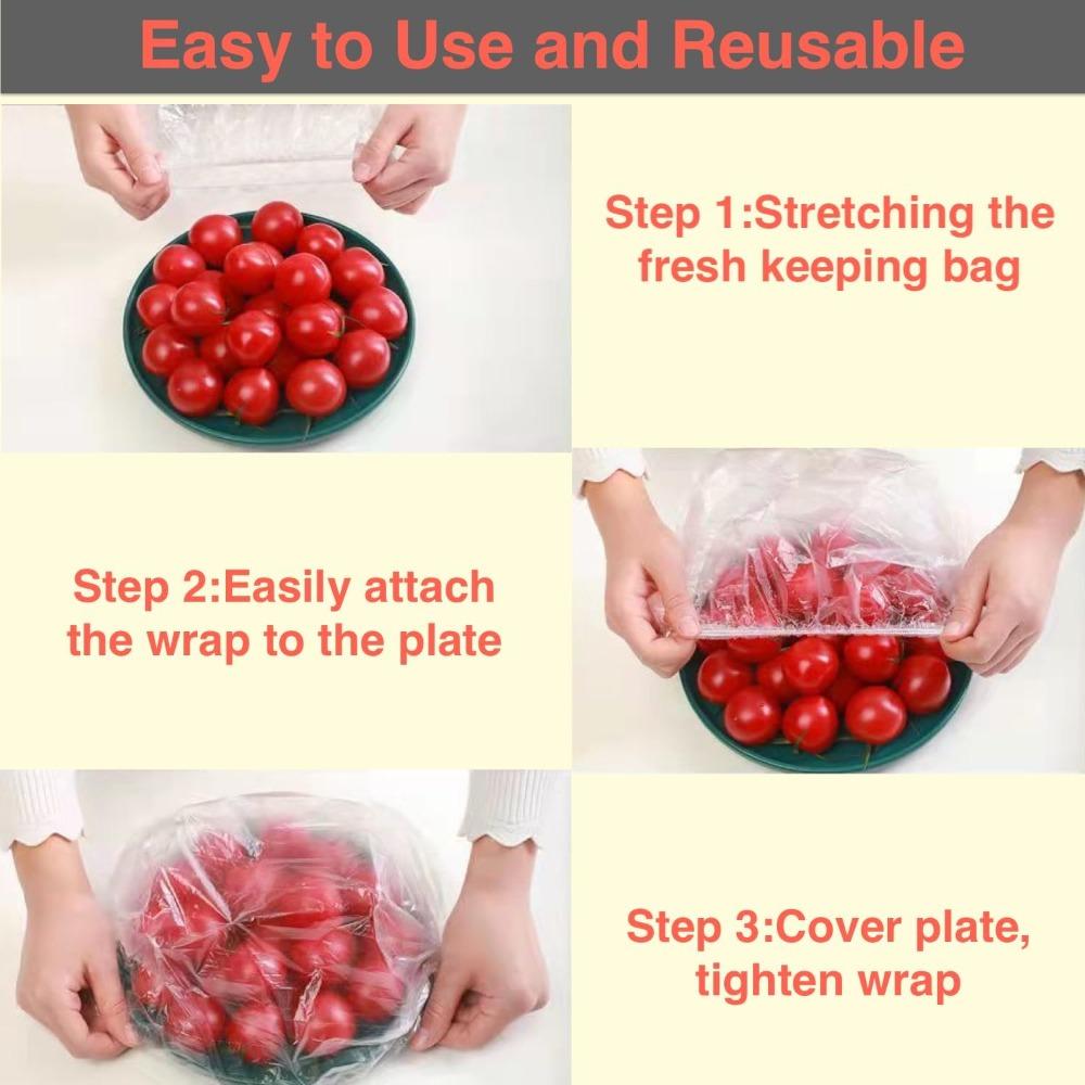 Fresh-keeping bags, plastic airtight elastic stretchable adjustable bowl lids