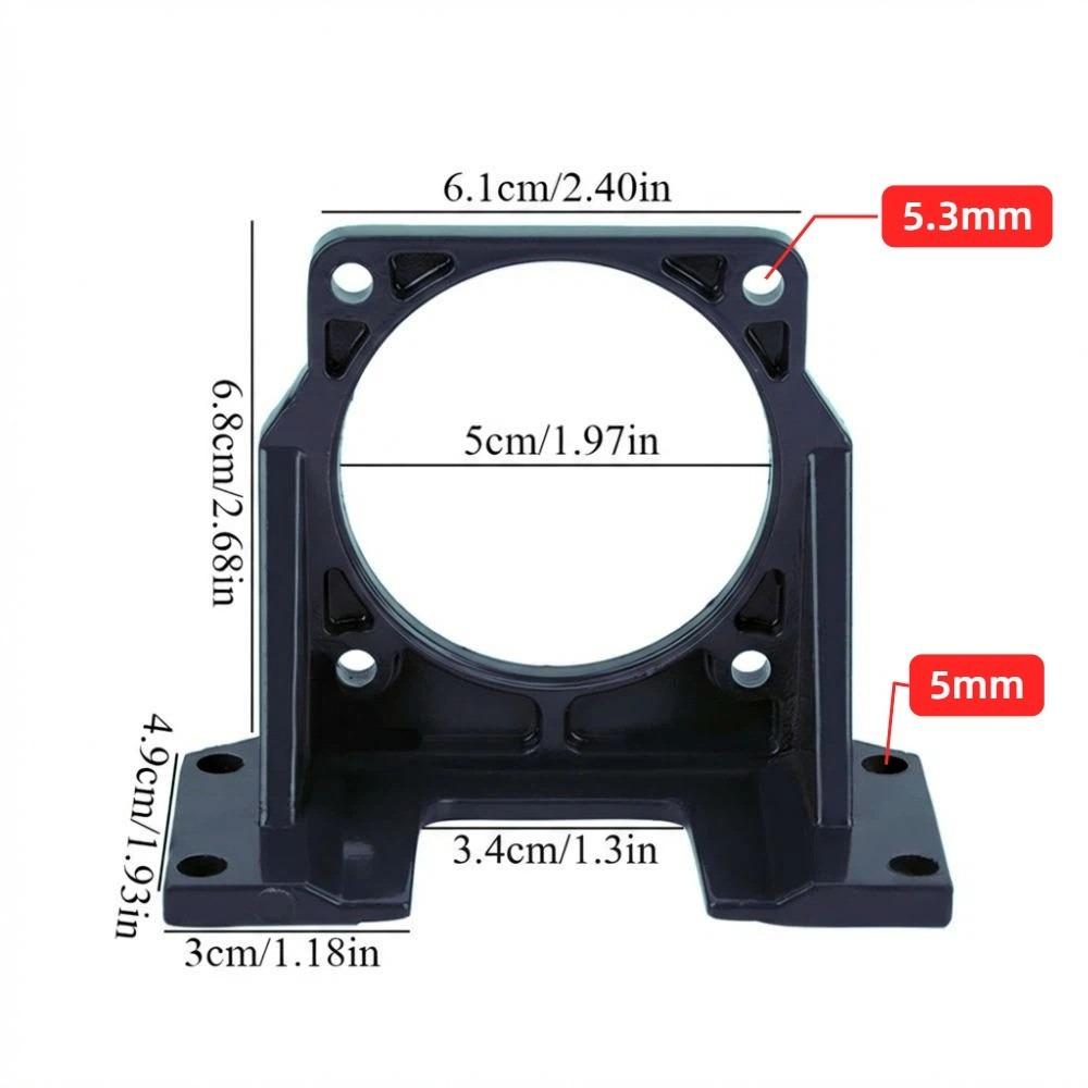 Aluminiumlegierung Motorbefestigungshalterung 4-Loch-Basis Dunkelblau Motorstützbasis Hohe Härte Befestigungsbasis Schrittmotorhalterung