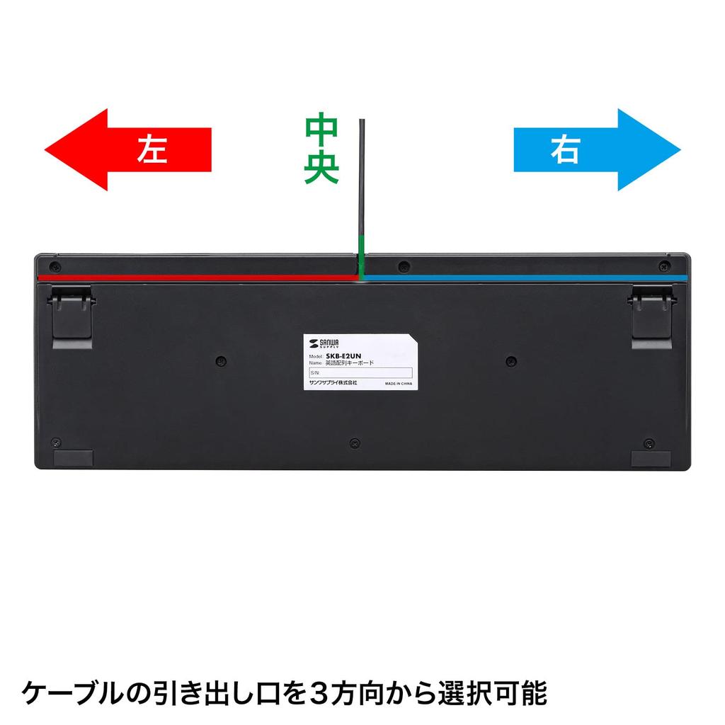 Sanwa Supply English Layout USB Slim Keyboard (Černá) SKB-E2UN