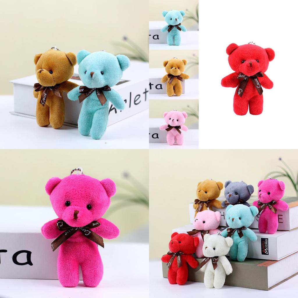 Adorable Teddy Bear Plush Toy Keychain Soft Stuffed Animal Doll Cute Gift