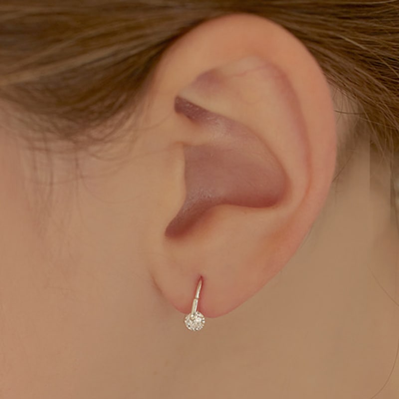 Lewe Clear Point Hoop Earring