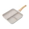 Cooker Divided-Grill Pan Non-Stick-Grill with Heat Resistant Handle 3 Section-Skillet Omelette Pan for Breakfast Pan