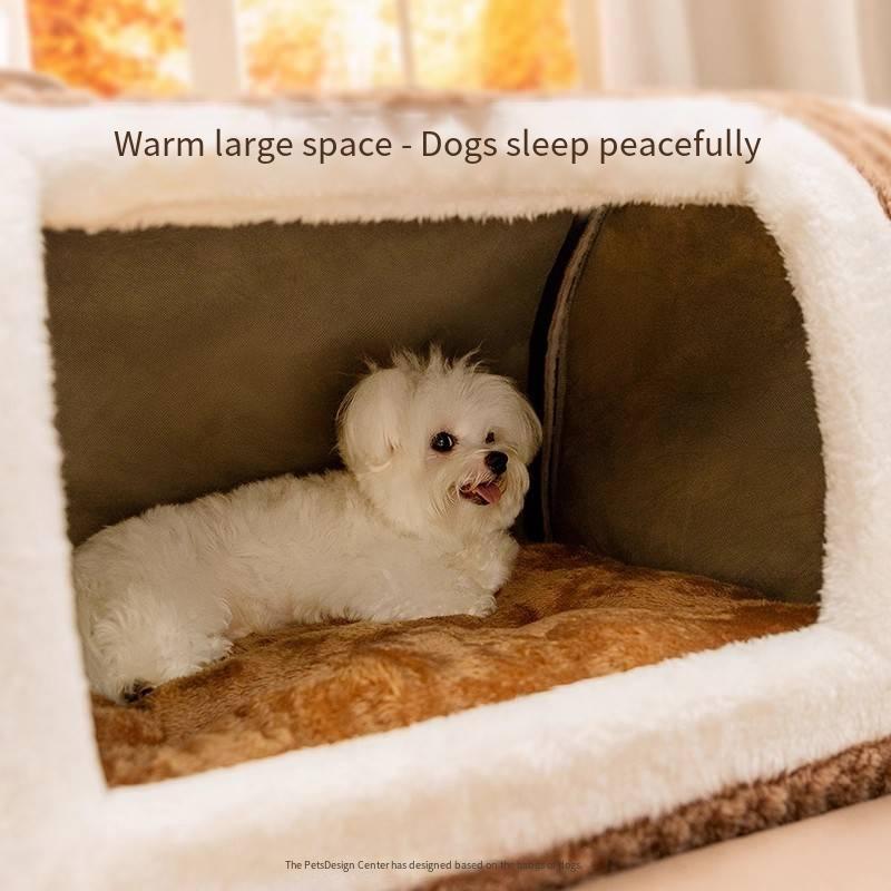 Dog house A small-sized pet house that can be easily washed provides warmth in winter closed-type house all seasons for sleeping