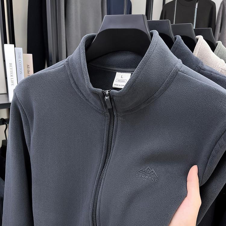 Double-sided fleece long-sleeved brushed jacket men s autumn and winter simple casual versatile ollie velvet loose trend jacket men s cotton jacket 4XL 3370₽