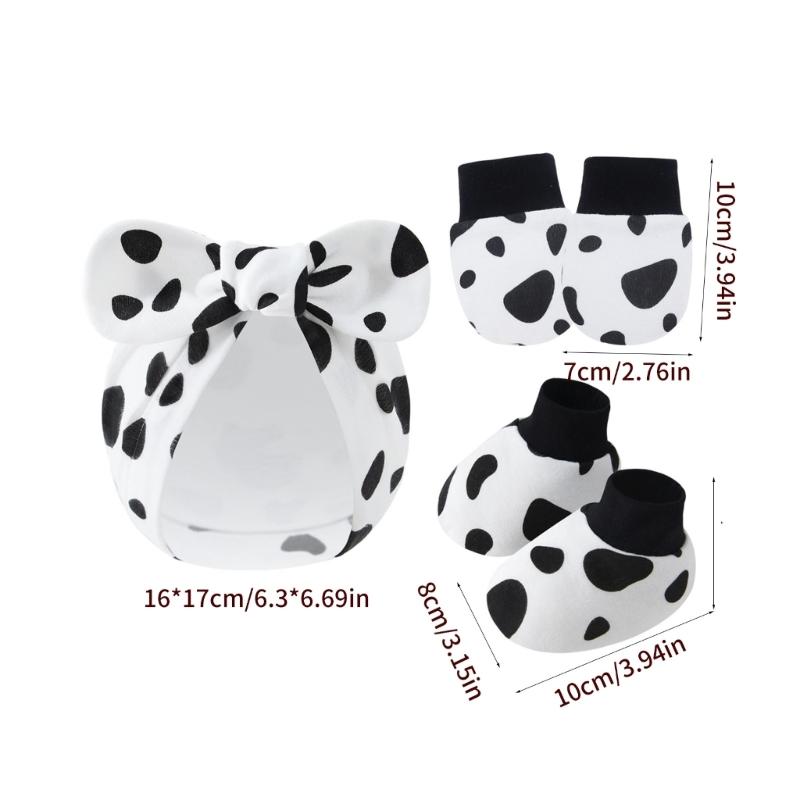 Noworodki Bawełniana Czapka Rękawiczki Skarpetki 1 Zestaw Ochrona Przed Zadrapaniami Pełna Ochrona Rękawiczki Nakładki na Stopy Akcesoria Niemowlęce