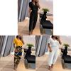 Polyester Geometric Print Casual Pantsuit For Womens Summer Office Wear