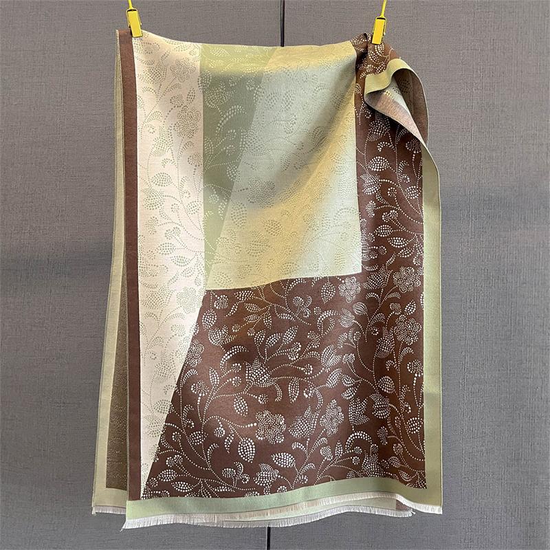 65*190cm Women Scarf Faux Cashmere Jacquard Outdoor Cold Proof Winter Warm Wrap Shawls Foulard Pashmina Neckerchief Poncho