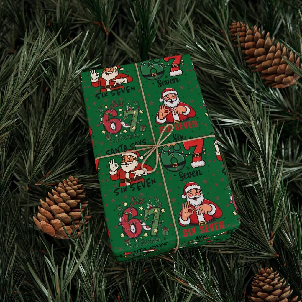 Christmas Village Themed Wrapping Paper, Full Of Festive Charm.