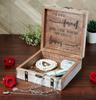 Eximious India Wedding Keepsake Box with Lids Bridal Arranger Memory Storage Box Bridal Shower Gifts Wooden Wedding  7X7X3 Inches Mr...