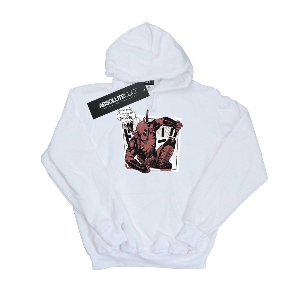 Marvel Mens Deadpool Breaktime Tacos Hoodie