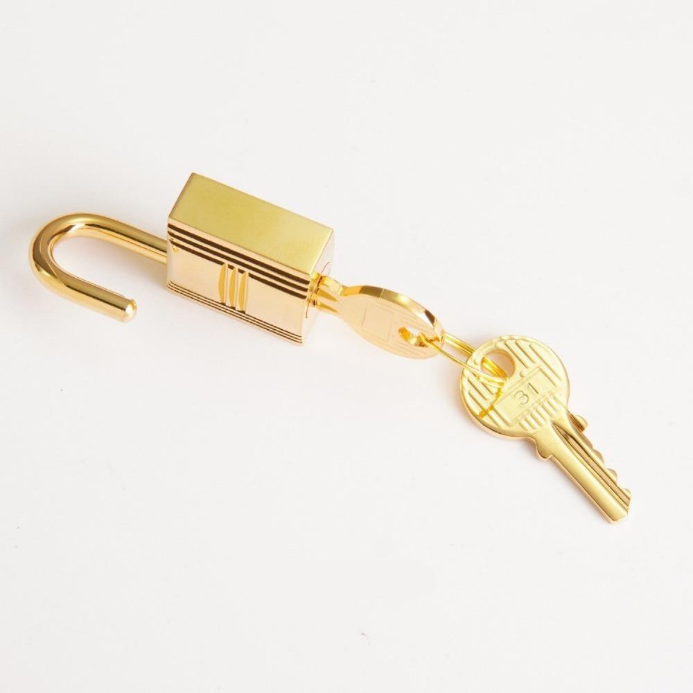 Cadenas en Laiton Massif Avec Clés Quincaillerie Polie Miroir Pour Artisanat du Cuir DIY Charms pour Sac Cabas Classique Accessoires de Mise à Niveau pour Sac à Main