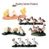 Realistic Solid Poultry Model Toys: Chicken, Duckling, Gosling, and Cute Chick Set for Children